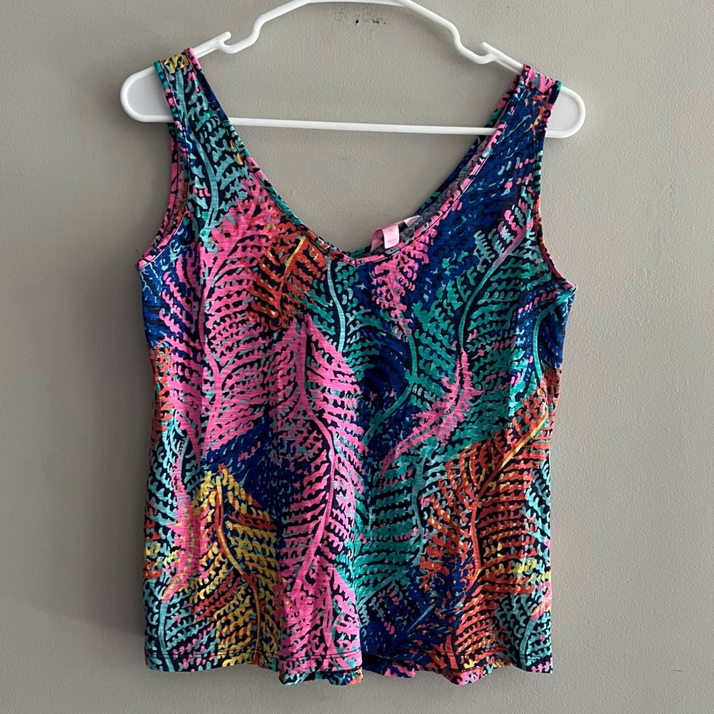 Lilly Pulitzer Vibrant Cotton Tank Sz XS